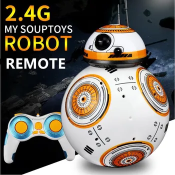 

1PC Upgrade RC BB8 Robot With Sound And Dancing Action Figure Gift Toys 2.4G Remote Control BB-8 Robot Intelligent BB 8 Ball Toy