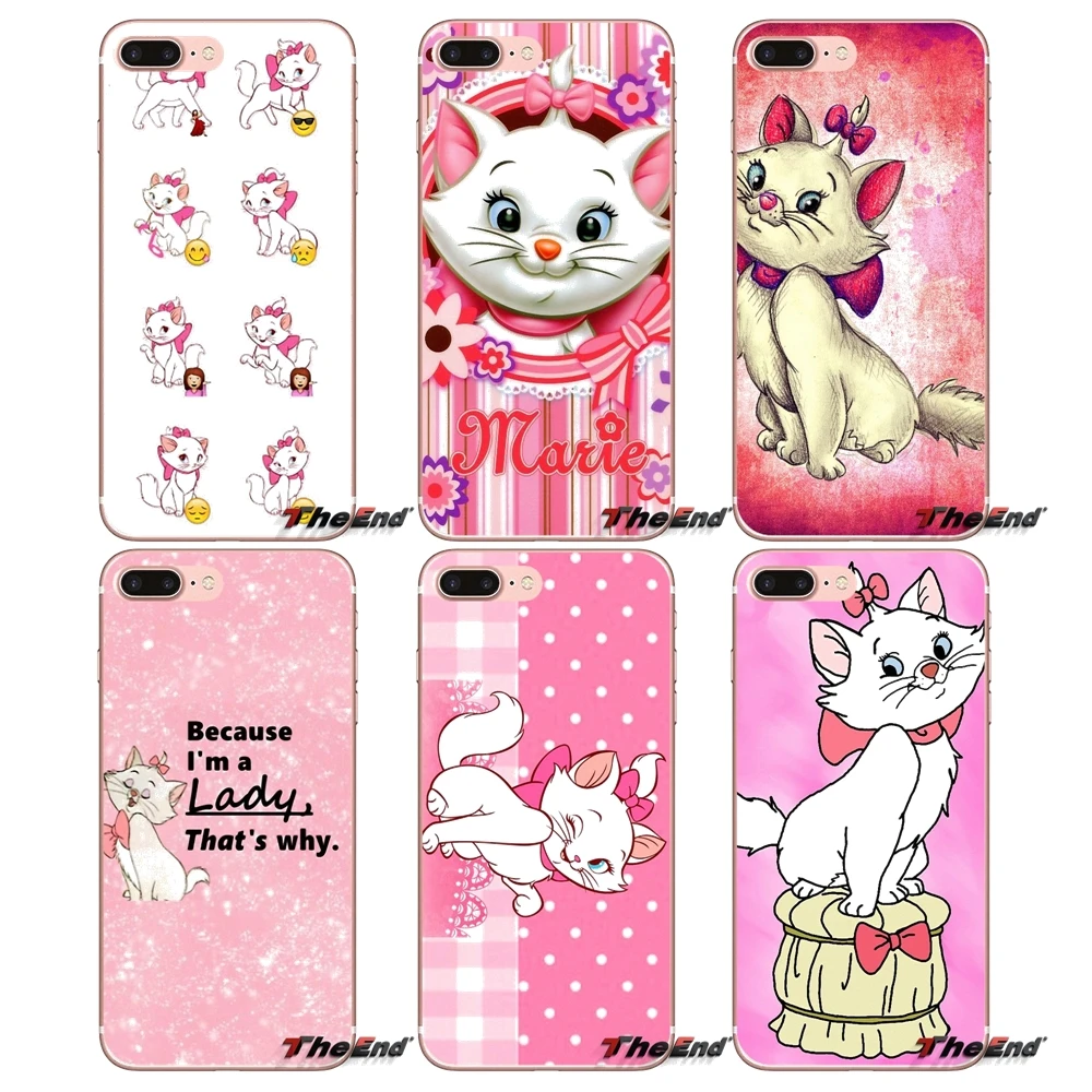 For Huawei G7 G8 Ascend P7 P8 P9 Lite Honor 4C 5X 5C 6X Mate 7 8 9 Y3 Y5 Y6 II Pro Pink marie aristocats Cat cartoon Case | Мобильные