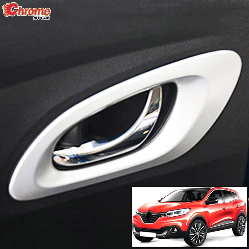 

For Renault Kadjar 2018 2017 2016 2015 Chrome Inner Door Handle Cover Bowl Trim Decoration Protector Molding Bezel Accessories