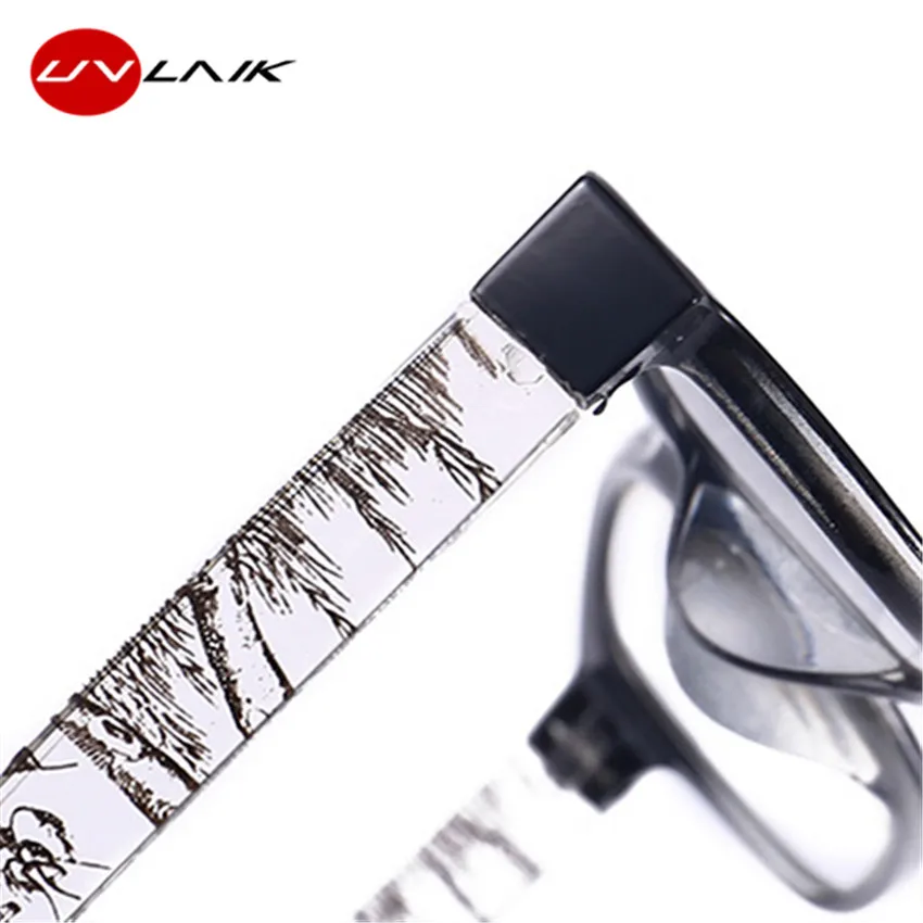 UVLAIK Anti blue Reading Glasses Hyperopia Men Women Presbyopic Reading Eyeglasses Prescription+1.0+4.0