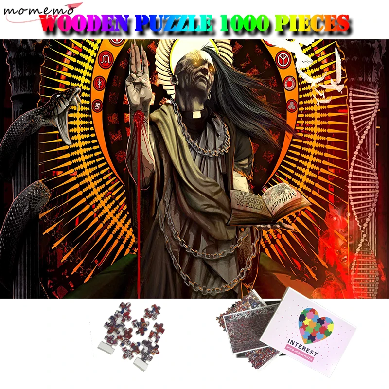 MOMEMO God Wooden Puzzles 1000 Pieces Jigsaw Puzzle Adults Wooden