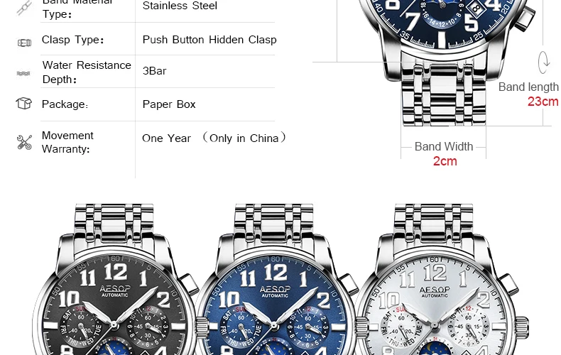 AESOP автоматические часы для мужчин модные спортивные бизнес часы лучший бренд класса люкс мужские часы Механические Tourbillon часы Montre Homme