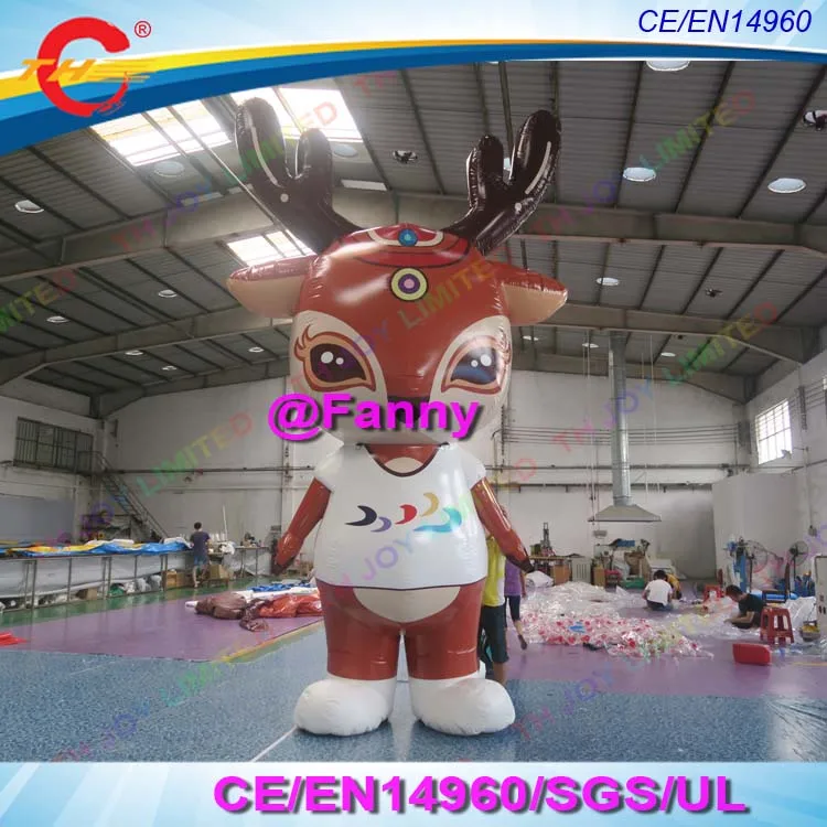 5m/6m/8m high giant inflatable standing deer cartoon / giant inflatable
