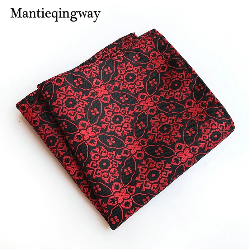 Mantieqingway мужские Цветочный плед Hanky унисекс высокое качество платок полиэстер Пейсли Бизнес платок грудь Полотенца