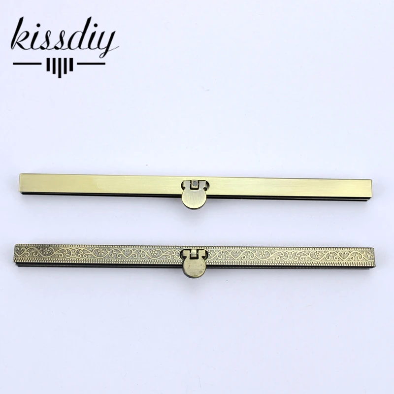 

20pcs 19CM regula DIY Metal Purse frame Handle for Bag sewing, antique Bronze color smooth and embossed style clasp KISSDIY