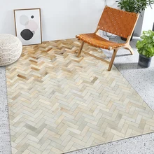 Роскошный Ковер из воловьей кожи, натуральный ковер из телячьей шкуры, черный ковер для гостиной, спальни, декоративный пэчворк