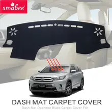 Коврик покрытие для приборной панели черное ковровое покрытие для Toyota KLUGER 2009- KLUGER нескользящее автомобильное внутреннее покрытие