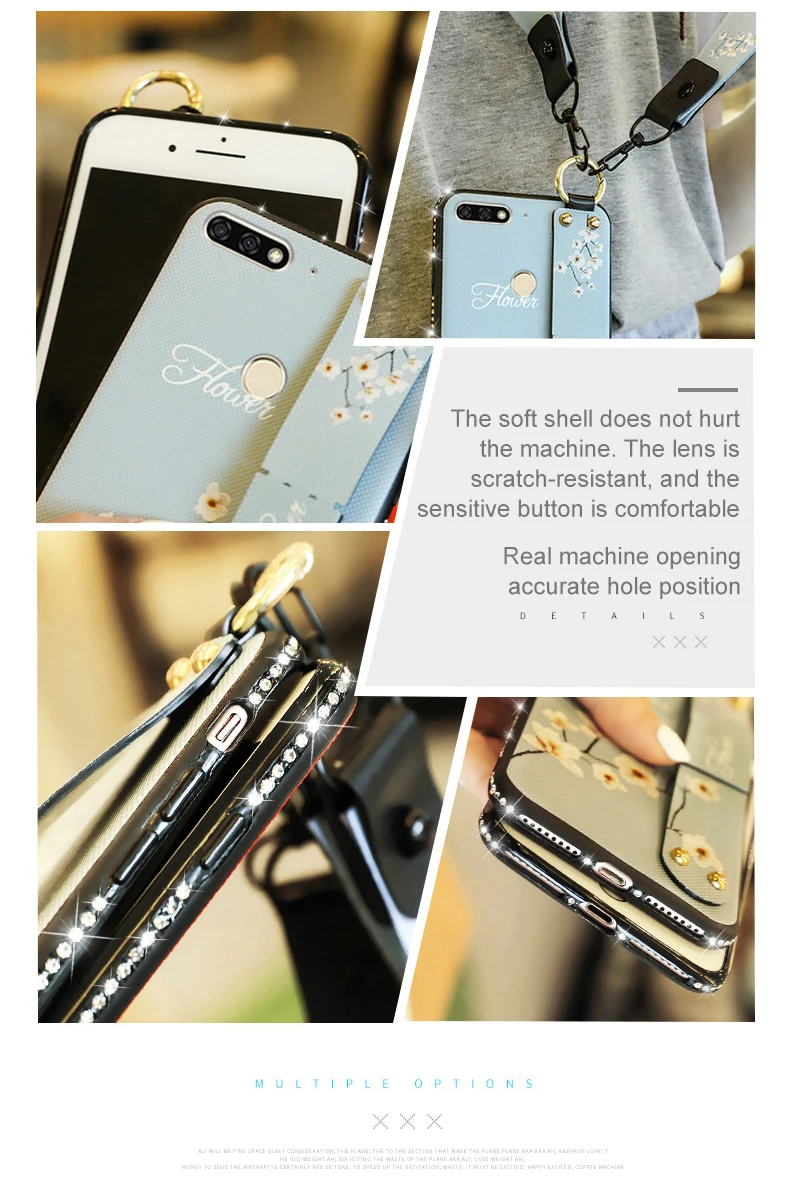 Phone Case For Huawei P30 Pro P20 Case Mate20 X Pro Nova3e V20 Flower Diamond Luxury Brand Back Cover Capa For Huawei P20 Lite