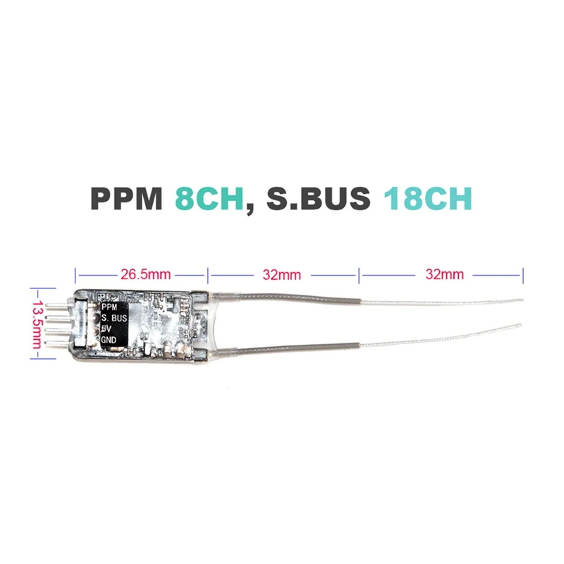 Приемник FlySky W8B MINI FS 2 4G 8/18CH PPM S.BUS AFHDS 2A водонепроницаемый | Игрушки и хобби