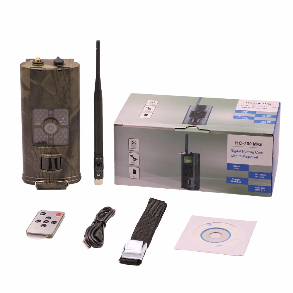 Фото Trpas 3g охотничья камера MMS 3g HD 16MP Trail Cam GPRS SMTP SMS 1080 P ночное видение 940nm скаутинг камера s Ловушка HC700G