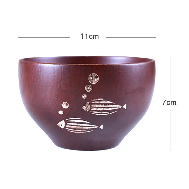 Cute Animal Wood Bowl Kids Wooden Bowl Small Kitchen Rice Soup Dining Serving Bowl Miso Sauce Food Container Wooden Utensils (6)