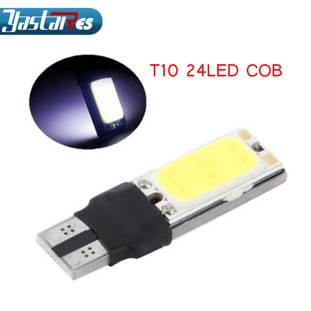1 шт. Автомобильные светодиодные лампы t10 w5w cob 5w5 12v t 10 bule белый автомобильный