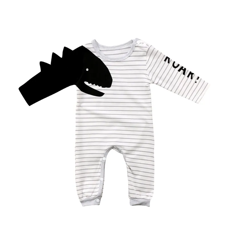 Toddler Kids Baby Boy Girls 3D Dinosaur Romper Jumpsuit Outfit Clothes