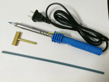 

220V 40W Soldering Iron Welding Gun Tool for pixel tool with Copper Solder T-head Rubber strip for LCD Pixel Repair Ribbon Cable