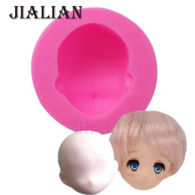 3D Fejű Csokoládé Penész Baba Arc Szilikon Torta Díszítő Szerszámok Polimer Agyag Gyanta Cukorka Szuper Sculpey T0922