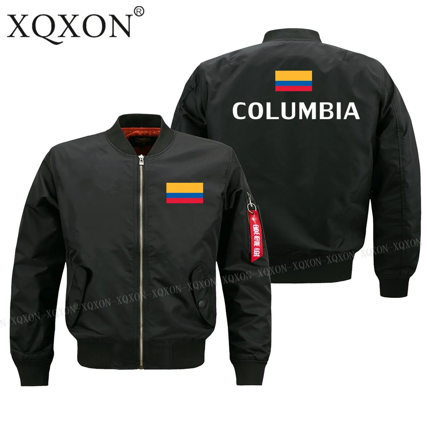 XQXON-, новинка, Забавный военный пилот, мужские пальто, куртки, Лидер продаж, флаг Коламбия, мужские куртки, топ J168