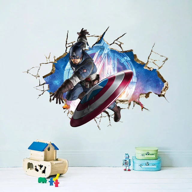 Best Offers Disney Kids DIY 3D sticker Captain America Puzzle Children's room decoration kindergarten stickers cartoon pegatinas autocollant Best Offers Disney Kids DIY 3D sticker Captain America Puzzle Children's room decoration kindergarten stickers cartoon pegatinas autocollant