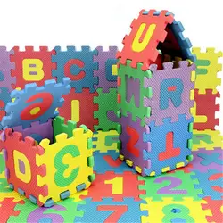 72 шт. детский игровой коврик Детский Мини EVA пены Алфавит буквы номер коврик 3D пазлы Развивающие игрушки для детей головоломка коврик