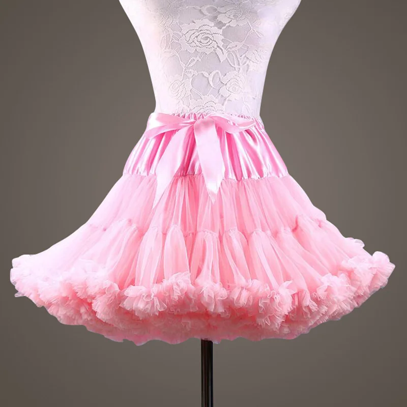 Пышный розовый фиолетовый пышный подъюбник свободное короткое платье юбка-американка Косплей балетная юбка-пачка рокабилли кринолин - Цвет: picture color 3