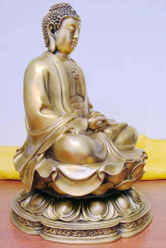 Bi003170 китайская статуя Будды бронзовая Amitabha|amitabha buddha statue|amitabha statueamitabha |