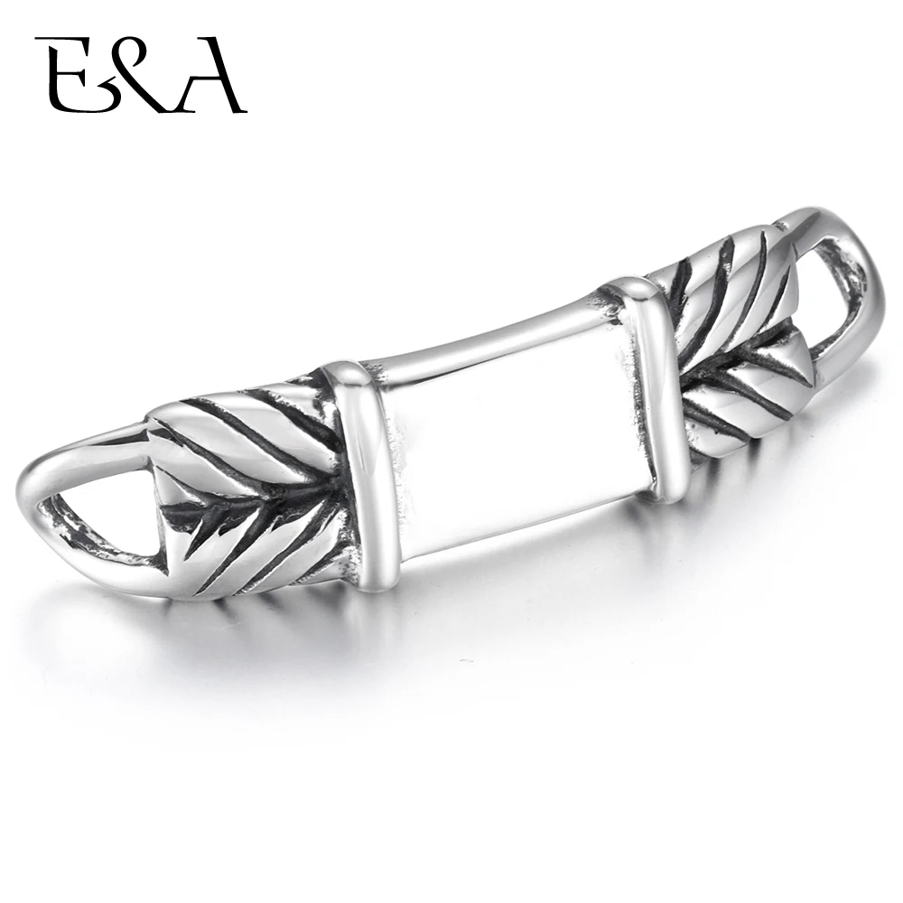 

Stainless Steel Connectors Blank Curved 1/1 Loop for DIY Punk Bracelet Making Findings Jewelry Connect Parts Supplies 50*13*5mm