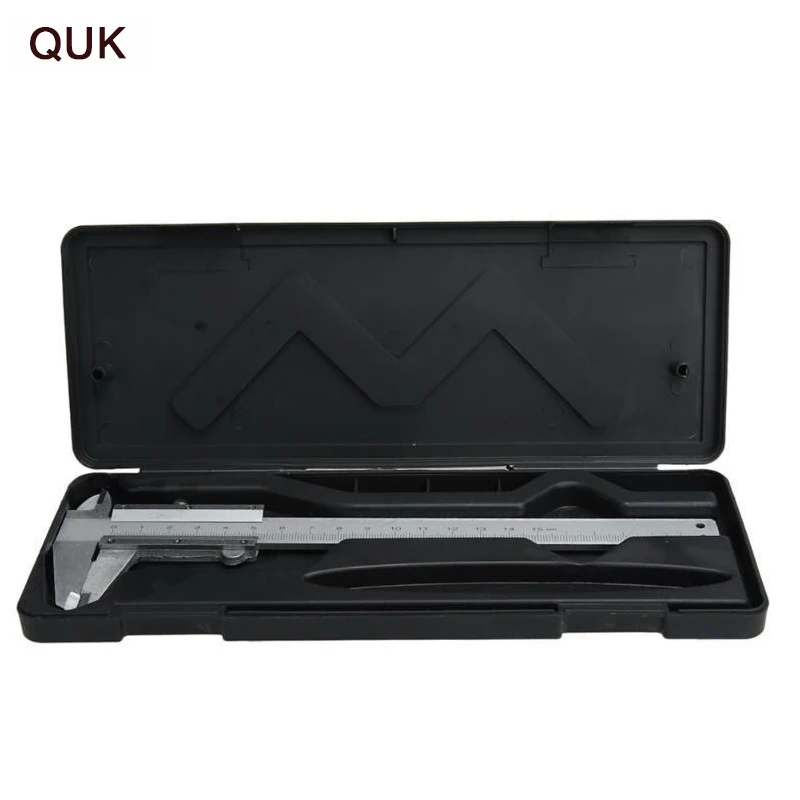 

QUK Vernier Caliper Stainless Steel Self-locking Metal Calipers Gauge 0-150mm Non-digital Display Professional Measurement Tool