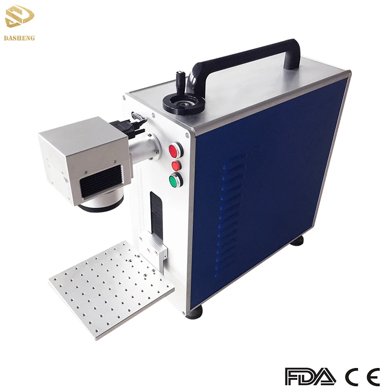 

20W 30W Portable Mini Fiber Laser Marking Machine Price desktop metal laser engraving machine Raycus source
