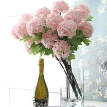 Лидер продаж 3 головки осень искусственный цветок гортензии расположение дома номер в отеле свадебное Гортензия Декор