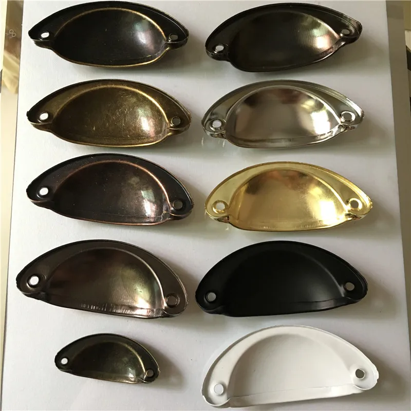 Retro-Metal-Kitchen-Drawer-Cabinet-Door-Handle-Furniture-Knobs-Hardware-Cupboard-Antique-Iron-Shell-Pull-Handles