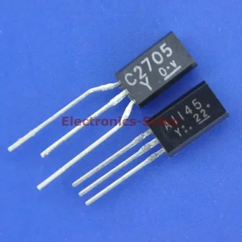

( 10 pcs/lot ) 2SA1145-Y and 2SC2705-Y Audio Frequency Transistor, A1145 / C2705.