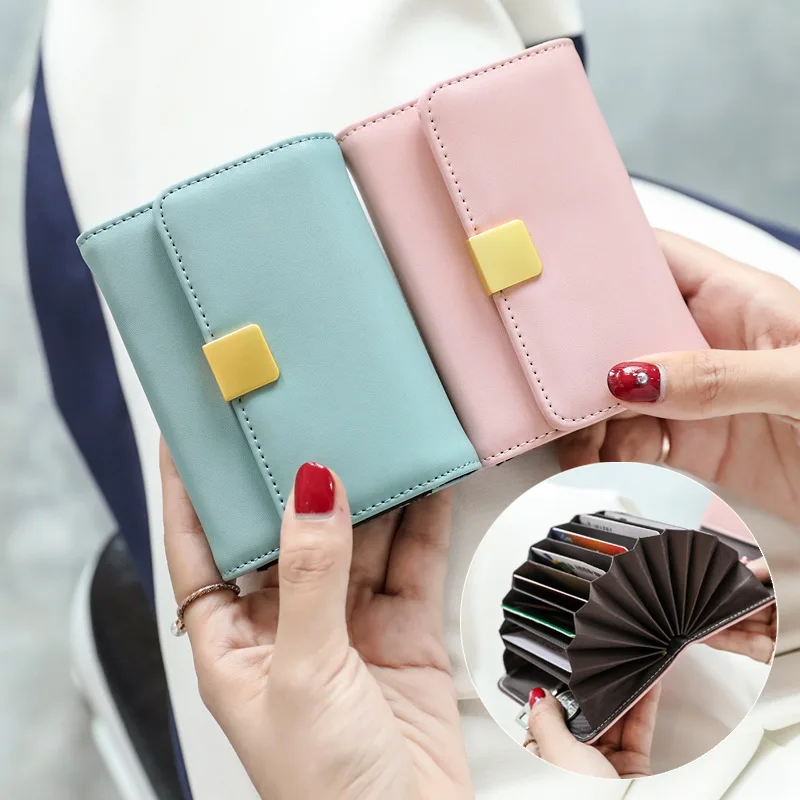 

New Coin Purse Fashion Solid Color Key Card Multifunction Mini Wallet Women Clutch Pillow Designer Small Wallet High Quality