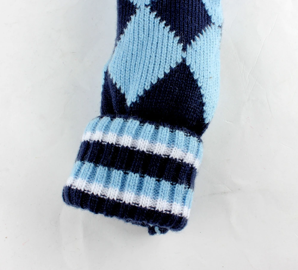 شحن مجاني 3 قطعة/المجموعة الأزرق حك الصوف بوم بوم نادي الغولف Headcovers رئيس يغطي ل سائق الممر السالك