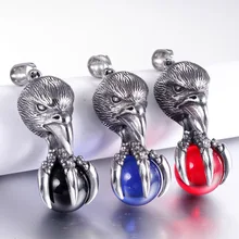 Нержавеющая сталь ворона коготь многоцветные мужские ожерелья цепи подвески панк-рок хип-хоп для байкеров мужской мальчик мода ювелирные изделия подарок