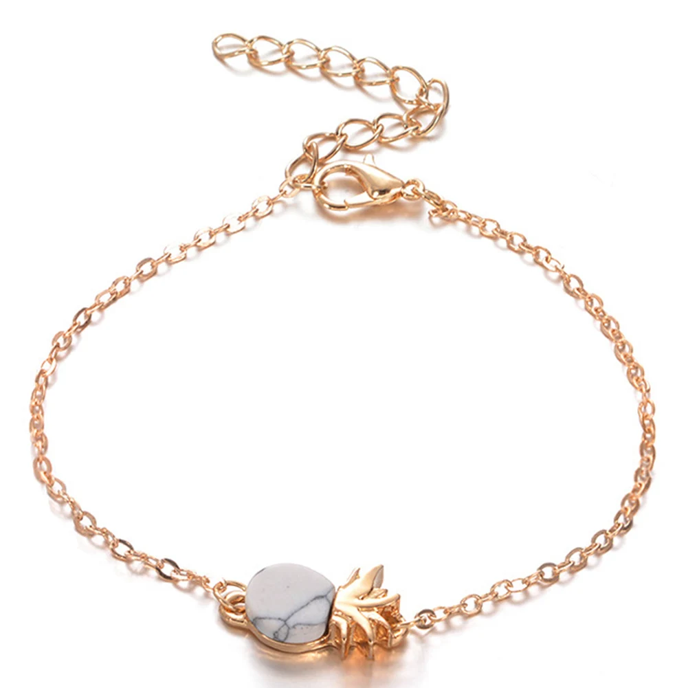

Minimalism Pineapple Bracelet For Women Dainty Gifts Jewelry Friendship Stainless Steel Rose Gold Ananas Bracelet Femme