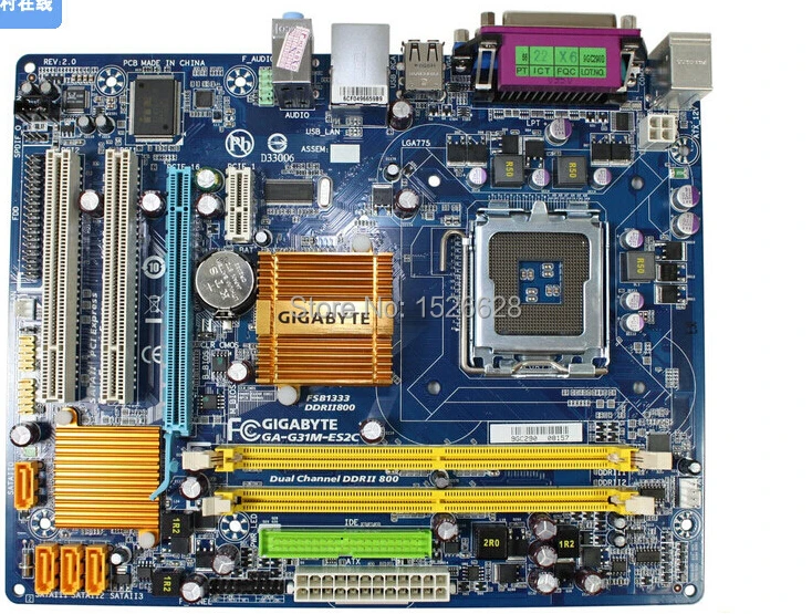 100% original Free shipping motherboard for Gigabyte GA-G31M-ES2C G31M DDR2 LGA775 Solid-state integrated free shipping original motherboard ga g41mt s2 lga 775 ddr3 g41mt s2 8gb fully integrated g41 free shipping