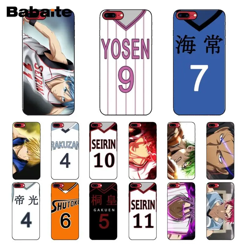 Babaite kuroko's basketball ZON черный мягкий чехол для телефона iPhone X XS MAX 6 6s 7 7plus 8 8Plus 5 5S SE XR |