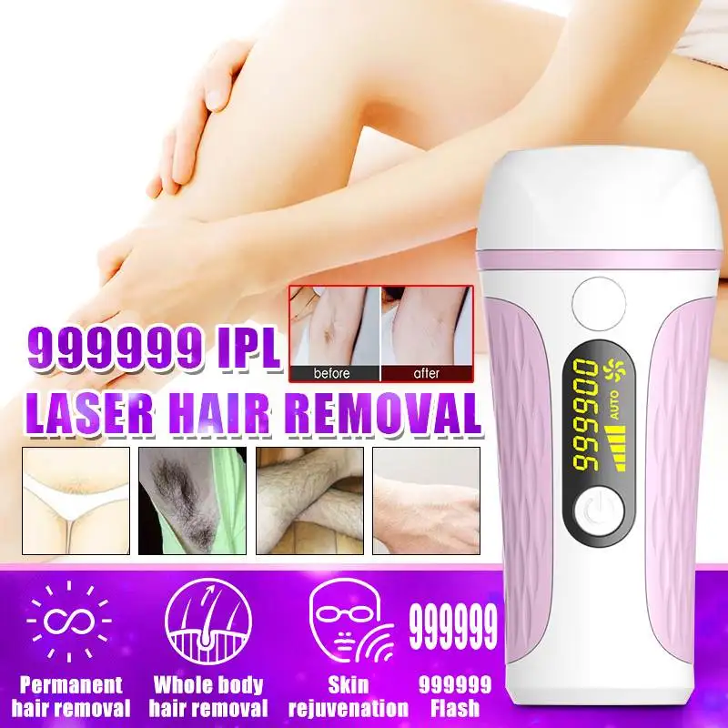 

3 in 1 Laser Depilator IPL Epilator Permanent Hair Removal 999999 Flash Touch Body Leg Bikini Trimmer For Women Creamskin