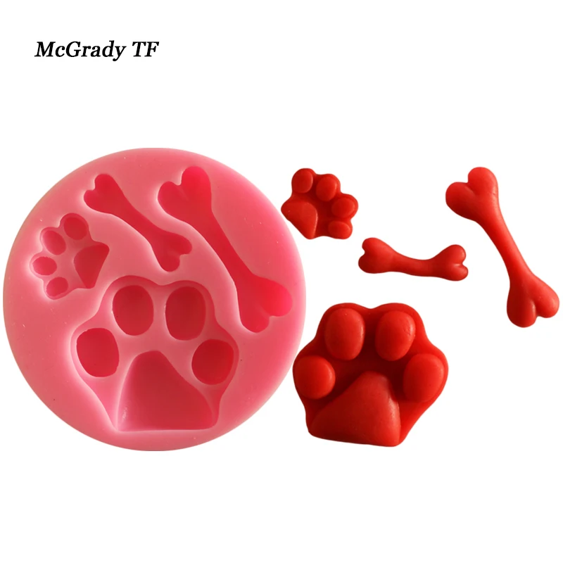 Facemile-Gift-Mold-Silicone-Chocolate-Fondant-Mold-Gift-Decoration-DIY-Dog-Paw-Bone-Shape-Baking-Mould (4)
