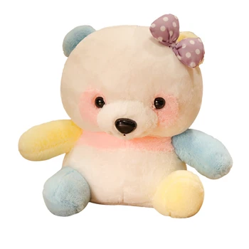 

Colorful Panda Bear Stuffed Animal - Soft Toy For Girls Kids Plush Cozy Cute Giant Panda Best Gifts Girlfirend Nursery Newborn