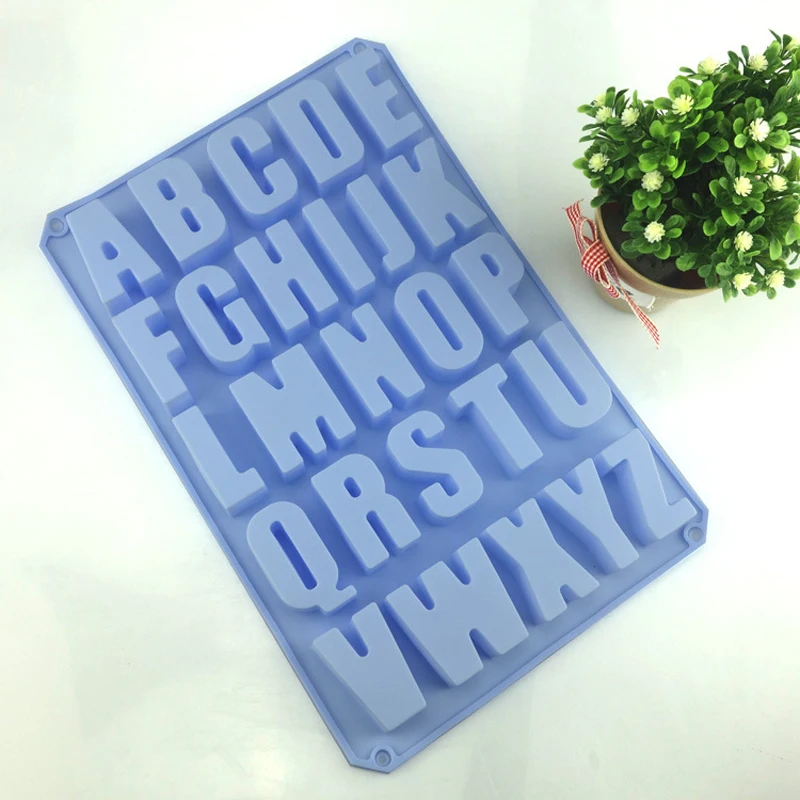 

A-Z Alphabet Silicone Cake Mold English Letters Baking Mold Uppercase Lowercase Letters Chocolate Mould Cake Decorating Tools