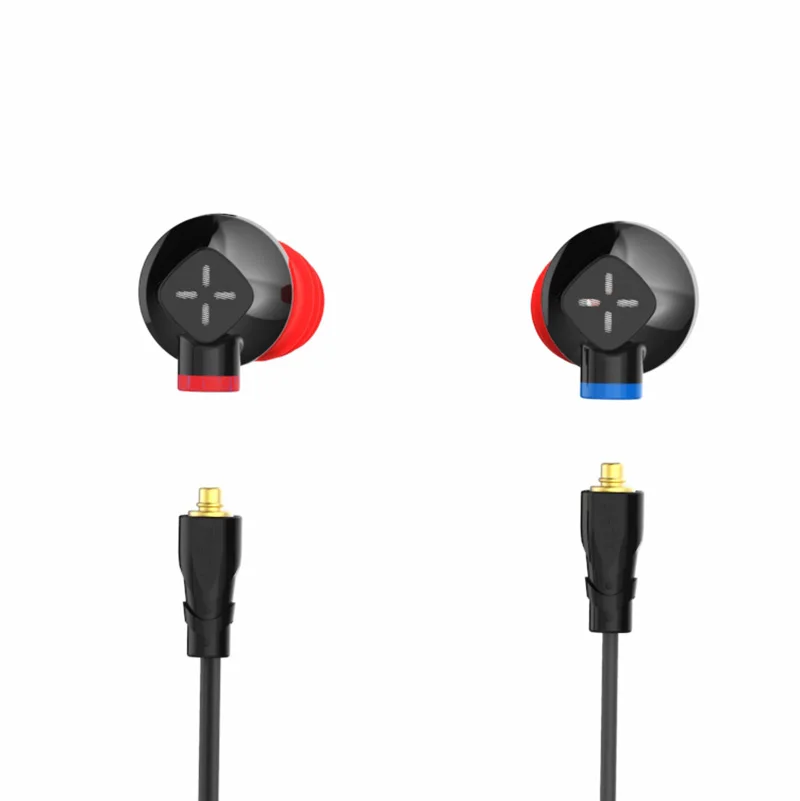 SENFER DT6 1BA+1DD Hybrid In Ear Earphone HIFI DJ Running Sports Earplug Earbuds With Mic Detachable MMCX Cable