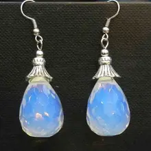 10 пар в комплекте; Потрясающие 12x16 мм Шри-Ланка Белый Лунный камень каплевидные бусины серьги ААА серебро крючок