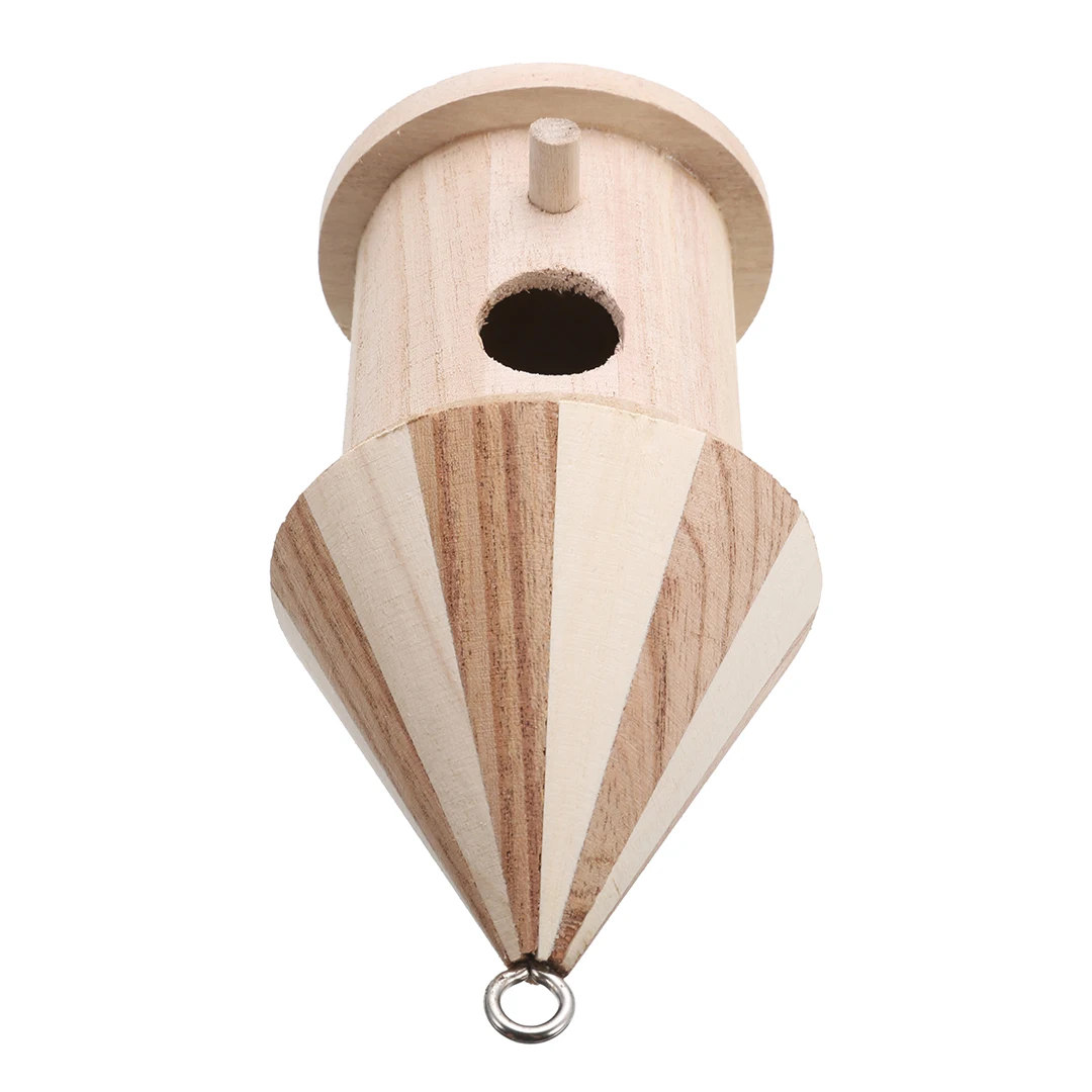 New Wooden Bird House Wall Mounted Birdhouse Hanging Nest with Loop Home Garden Yard Outdoor Decors