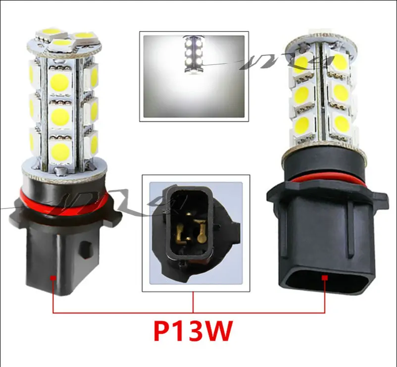 2 шт. Автомобильные светодиодные лампы P13W 18 SMD 5050 12 В 6000 К|car light source|auto led bulbled bulb car |