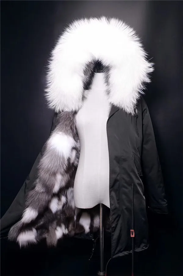 15 OFTBUY, водонепроницаемые Длинные парки, зимняя куртка, Женская парка, пальто из натурального меха енота, воротник из толстого теплого лисьего меха - Цвет: 15