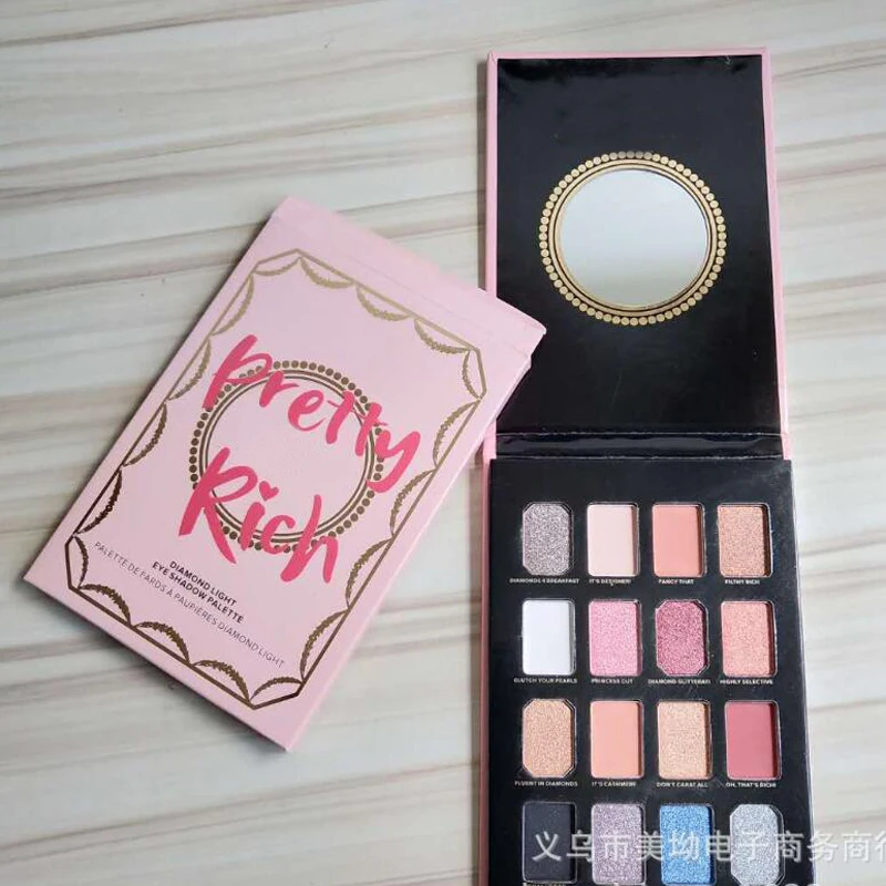

New Arrival Face Makeup Pretty Rich Diamond Light Eyeshadow PALETTE shiny Light eye shadow palette