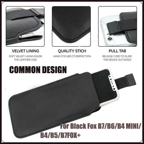 

Casteel PU Leather Case For Black Fox B7 B7FOX+ B6 B6FOX B4 MINI B4 B5 B5FOX+ B3 Pull Tab Sleeve Pouch Bag Case Cover
