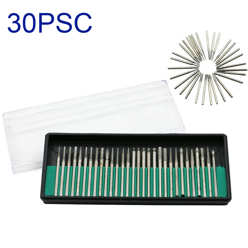 30pcs/set Abrasive Needles Grinding Needle Diamond Grinding Rod Micro