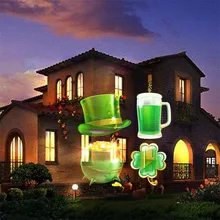 Trecaan открытый садовый лазерный проектор свет с 16 узором Рождество Снежинка сценический DJ Diso свет для вечерние свадебные