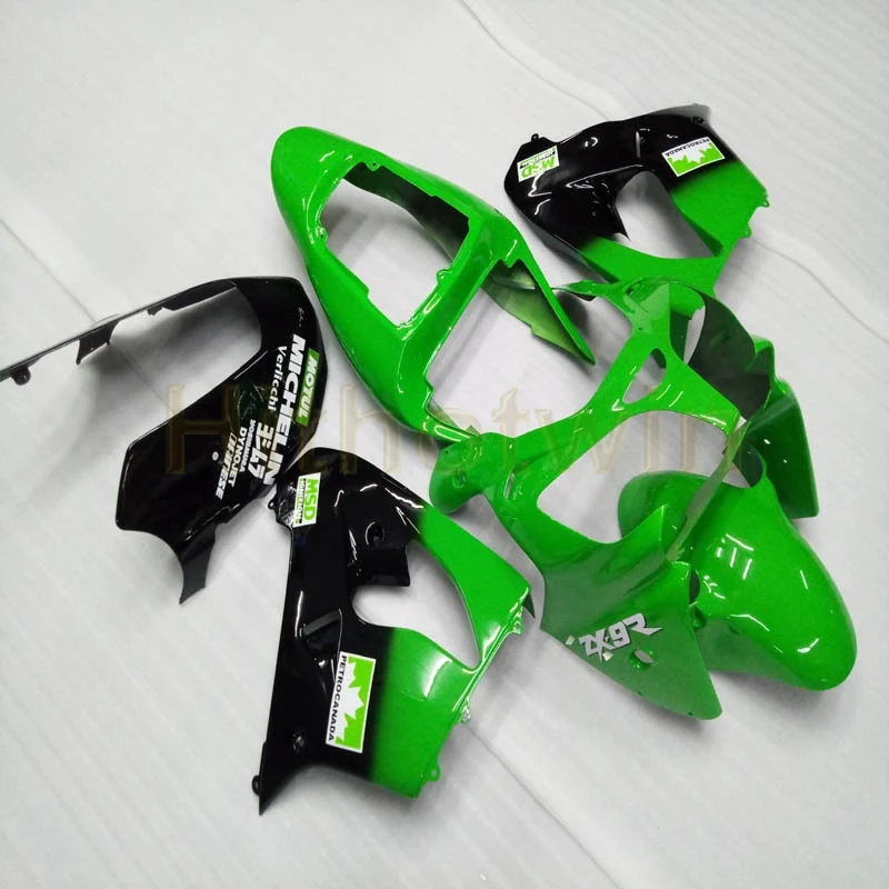Капот мотоцикла на заказ для Kawasaki ZX-9R 2000 2001 ZX9R 00-01 Обтекатели+ свободные болты+ Зеленый ABS M2